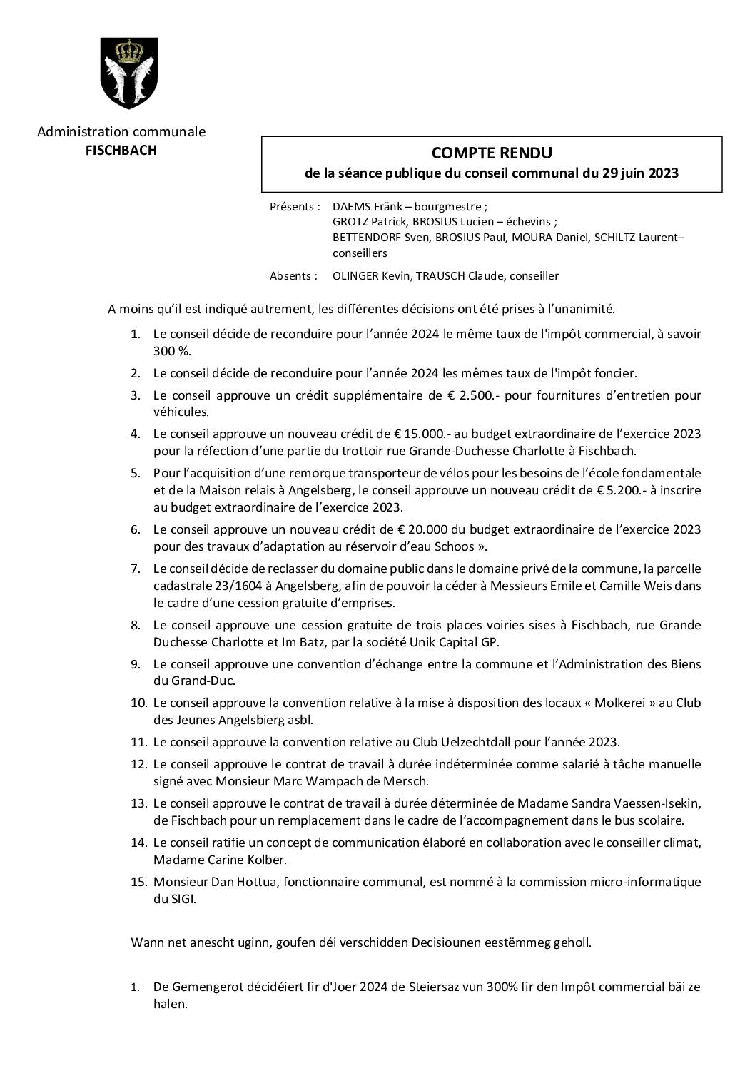 compte rendu 2023-06-29